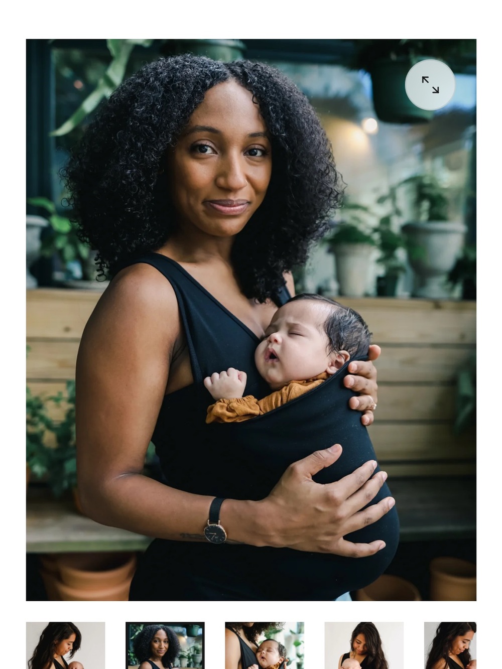 Womens Baby Wearing and Nursing Tank Top — Black